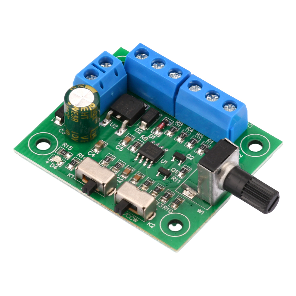 Ziqqucu Dc8-24V PWM không chổi than Bộ điều khiển tốc độ động cơ dòng điện một chiều điều khiển tốc độ động cơ bảng điều khiển tiến và lùi 18kHz