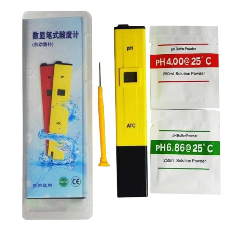 Bút đo độ PH bút thử nước Bể Cá, Máy đo ph nước hồ cá, thuỷ canh, Bút thử pH nước cho kết quả nhanh, chính xác, giá rẻ chất lượng tặng kèm bột hiệu chuẩn