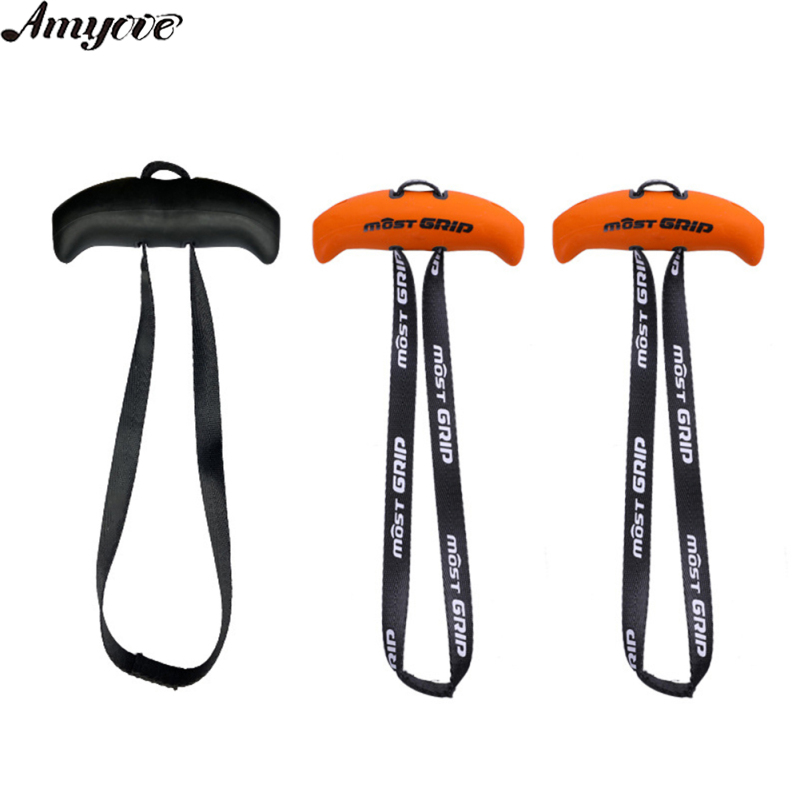 Amyove Pull Up Handles Ergonomic Exercise Resistance Band Tranining Grip Handles For Home Gym Pull-up Bars Barbells