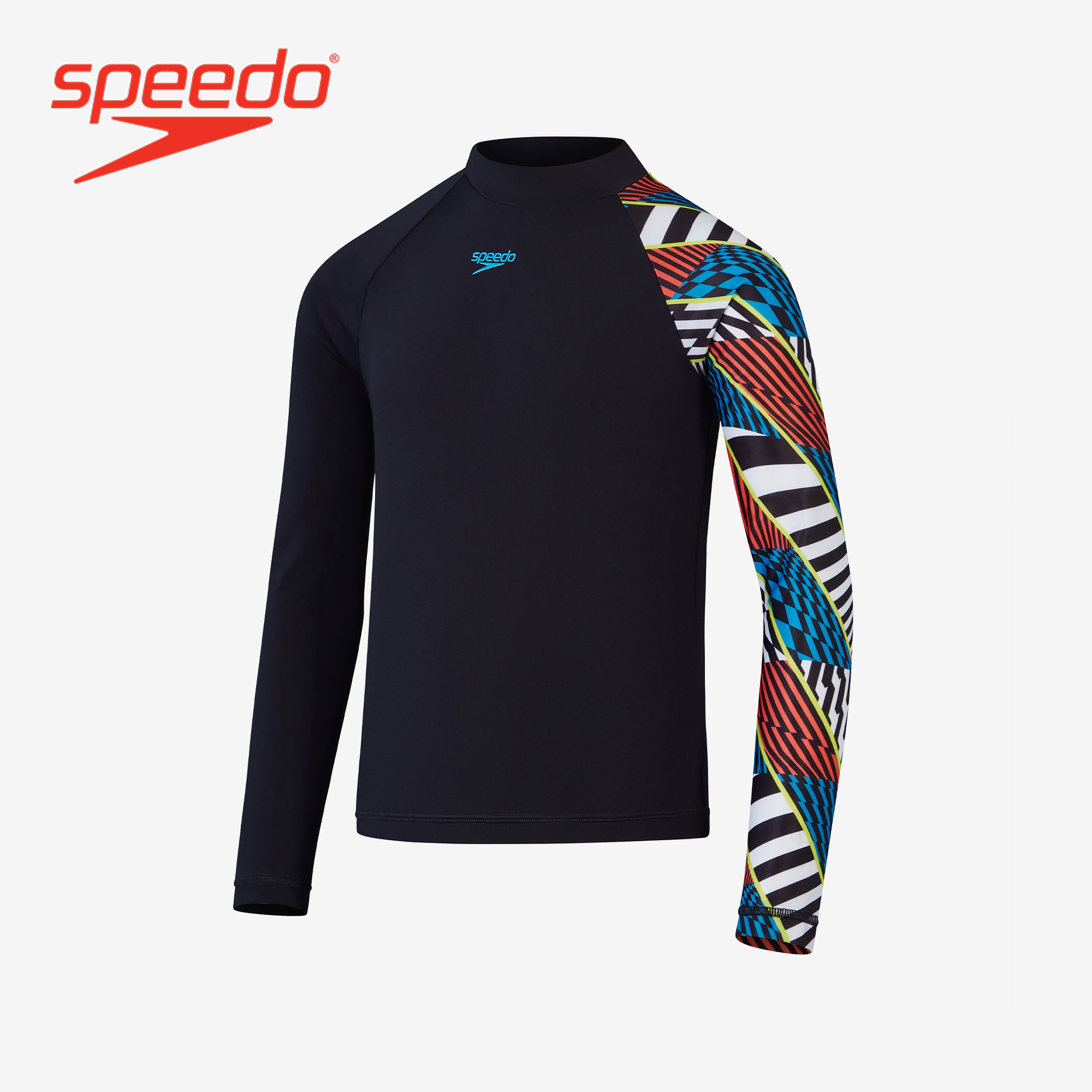 Speedo Kids Boy s Swimwear Boys Digital Long Sleeve Rash Top Black 8 00341416638 Lazada Singapore