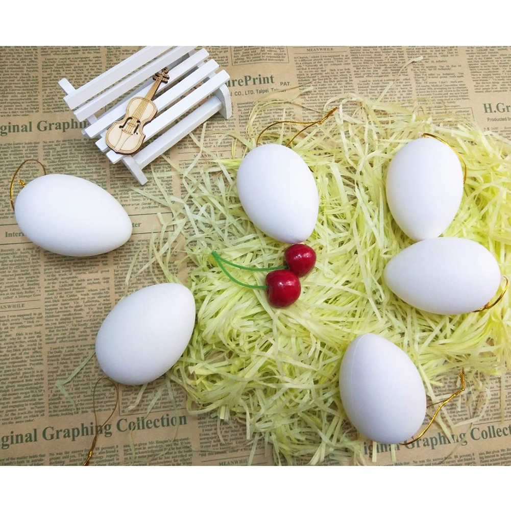 [Ted Life]20 Easter Egg DIY Graffiti Colored Eggs Christian Decoration 4*6CM Eggs