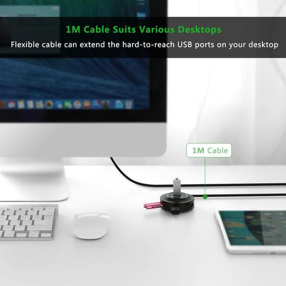 Bộ Hub Ugreen Chia 4 Cổng USB 2.0 , Dây Dài 1m , 20277