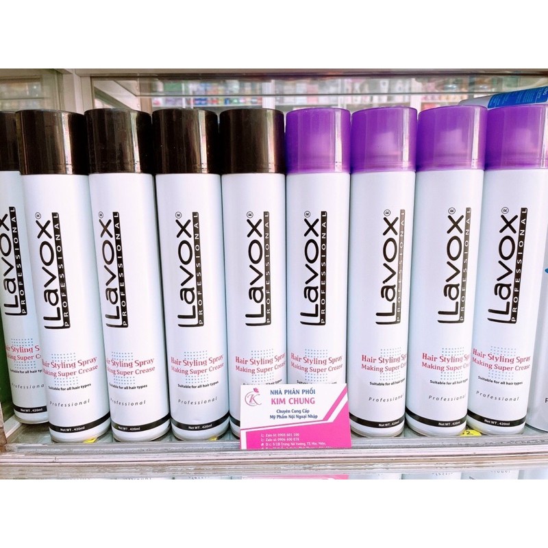 Keo Xịt Tóc Giữ Nếp Cứng và Mềm Lavox 420ml