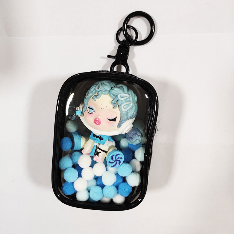 Storage bag pvc high permeability plastic bone three-dimensional baby bag closed transparent blind box display storage bag