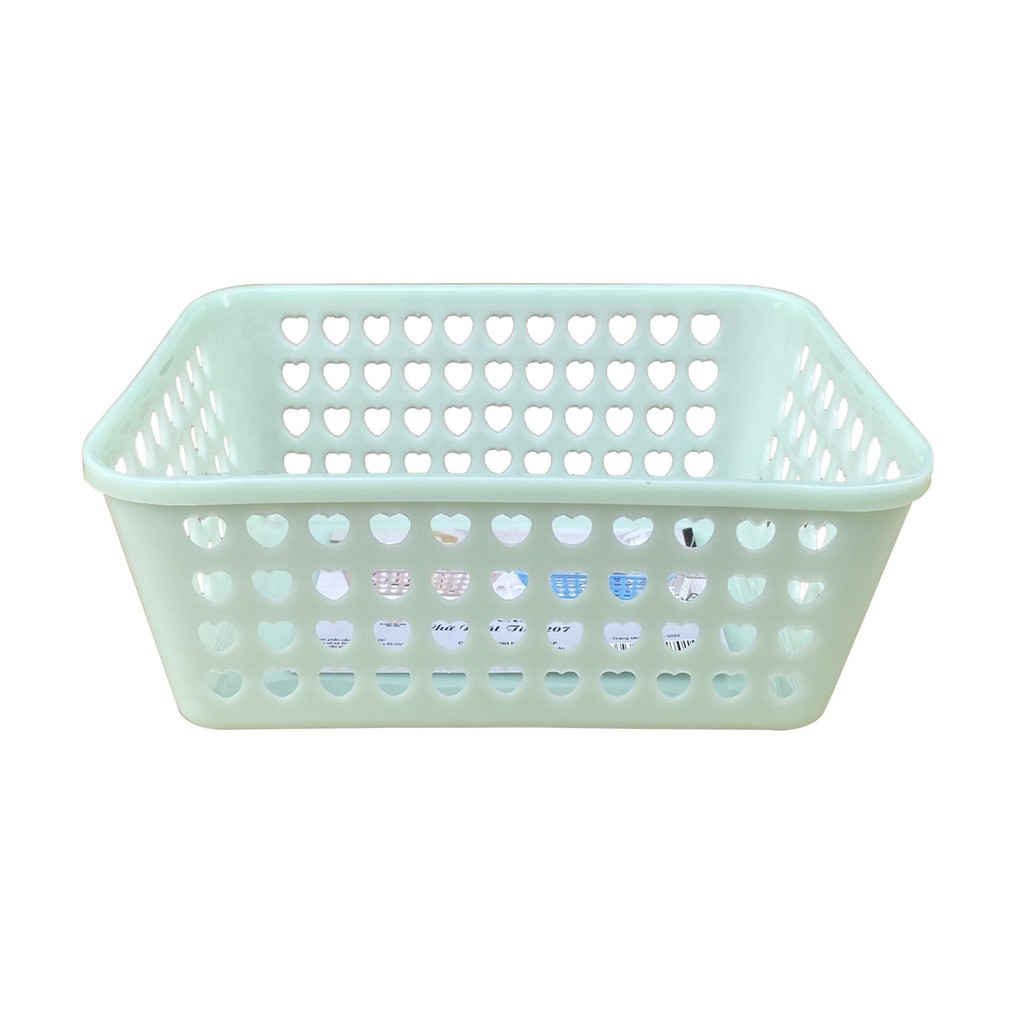 Rổ chữ nhật hình tim TỰ LẬP TL207 - 12cm - (Giao Màu Ngẫu Nhiên)