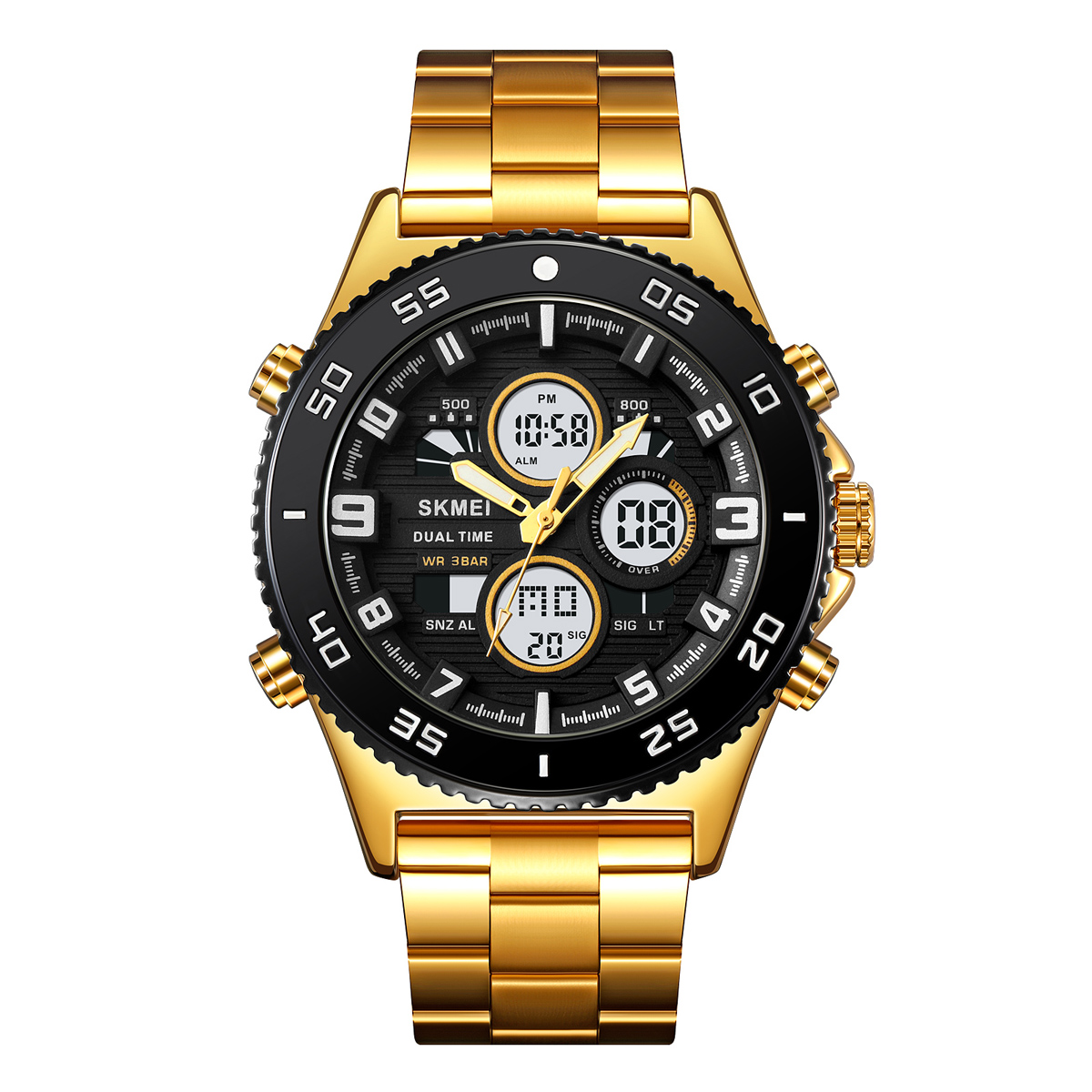 SKMEI New Watch for Men Dual Time Waterproof Stainless Steel Sports Watch  Count Down Digital Watch Casual Fashion Watch | Lazada PH