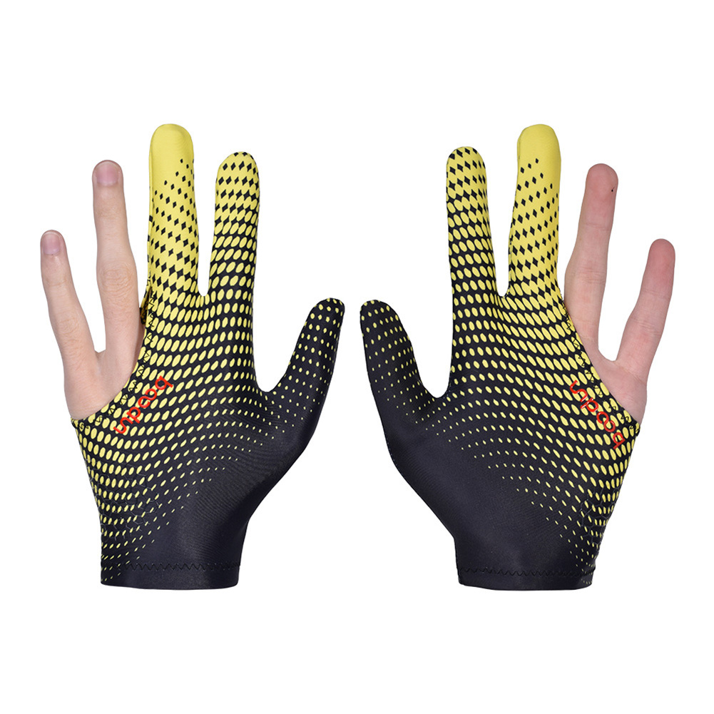 FG 1PC Professional Three-Finger Billiard Gloves Lycra Breathable High Elastic Non-Slip Gradient Sports Gloves Billiard Supplies. 