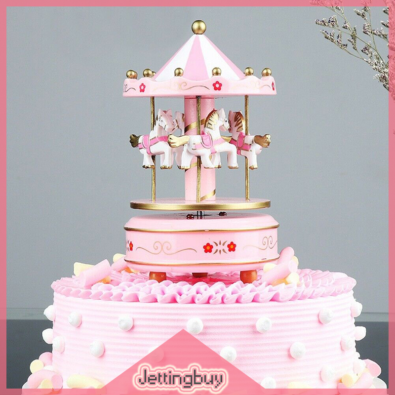 Jettingbuy Flash Sale 3 Colors Wooden Merry-Go