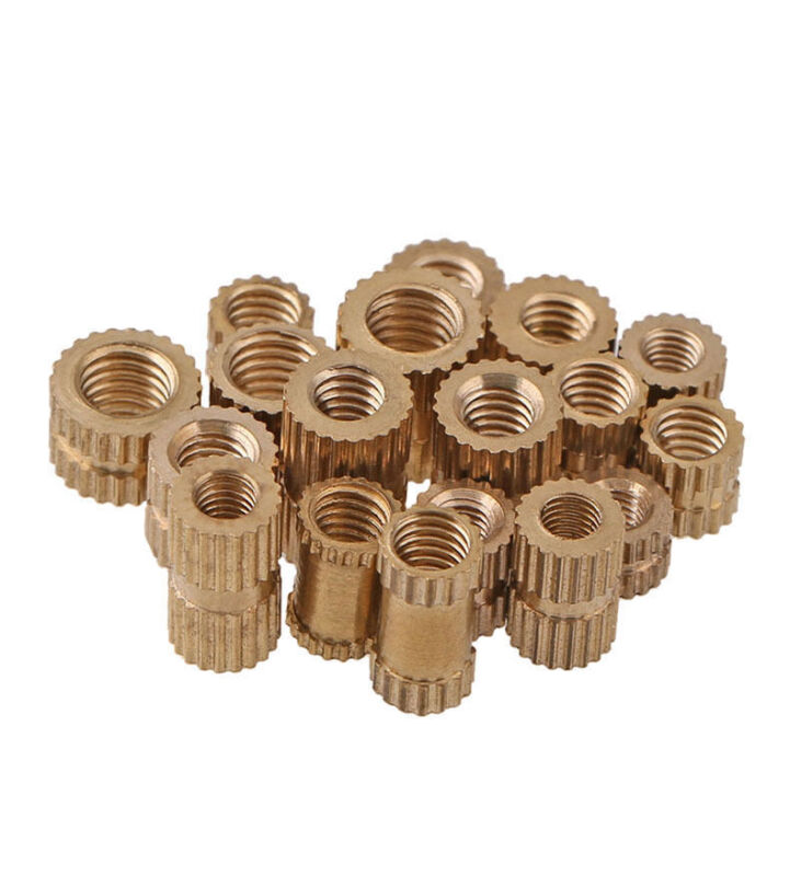 50Pcs Solid Brass Round Threaded Knurl Insert Embedded Nut M2-M6