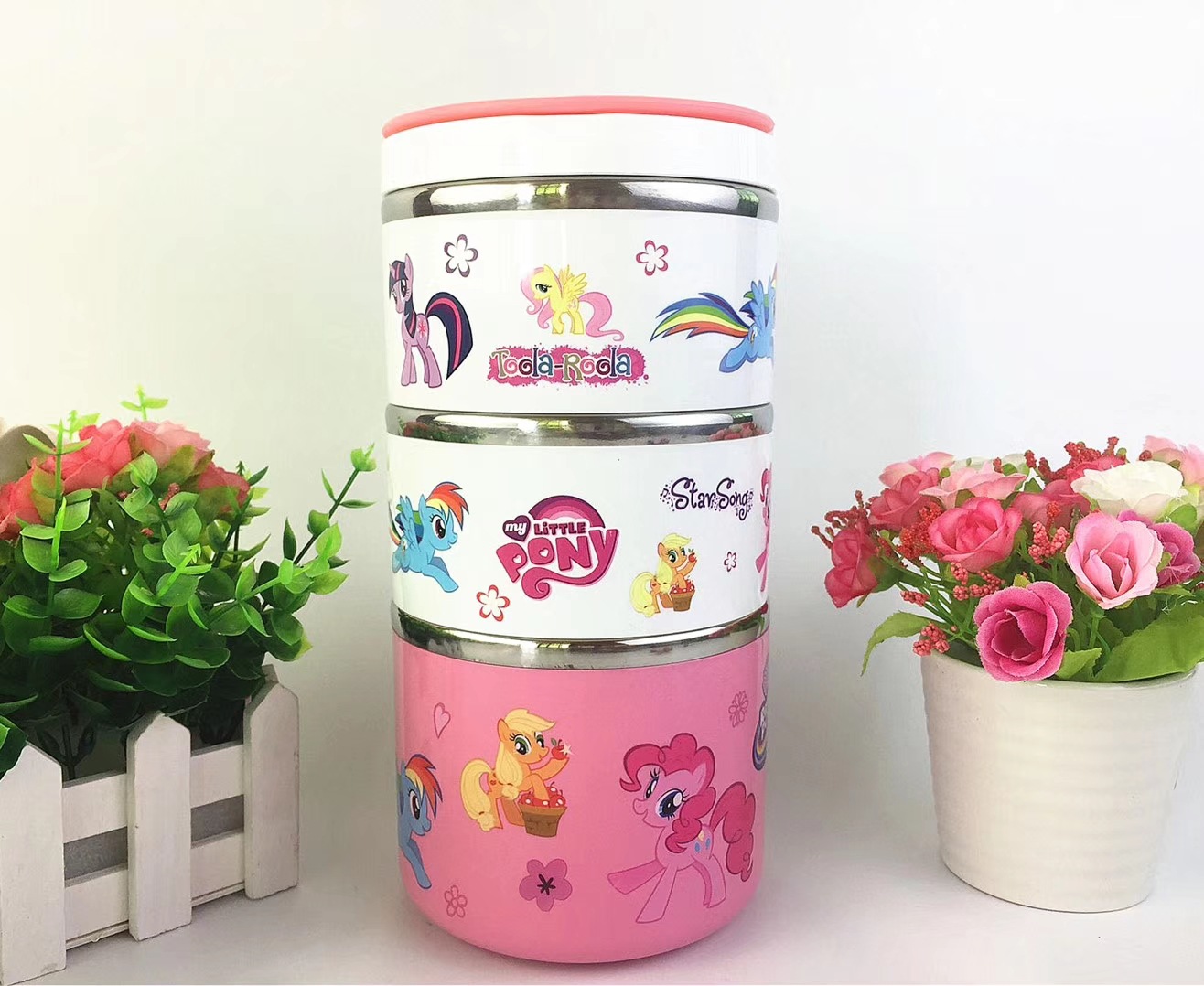 [HCM]hộp cơm 3 tầng doremon, kitty, minion - hộp cơm 3 tầng