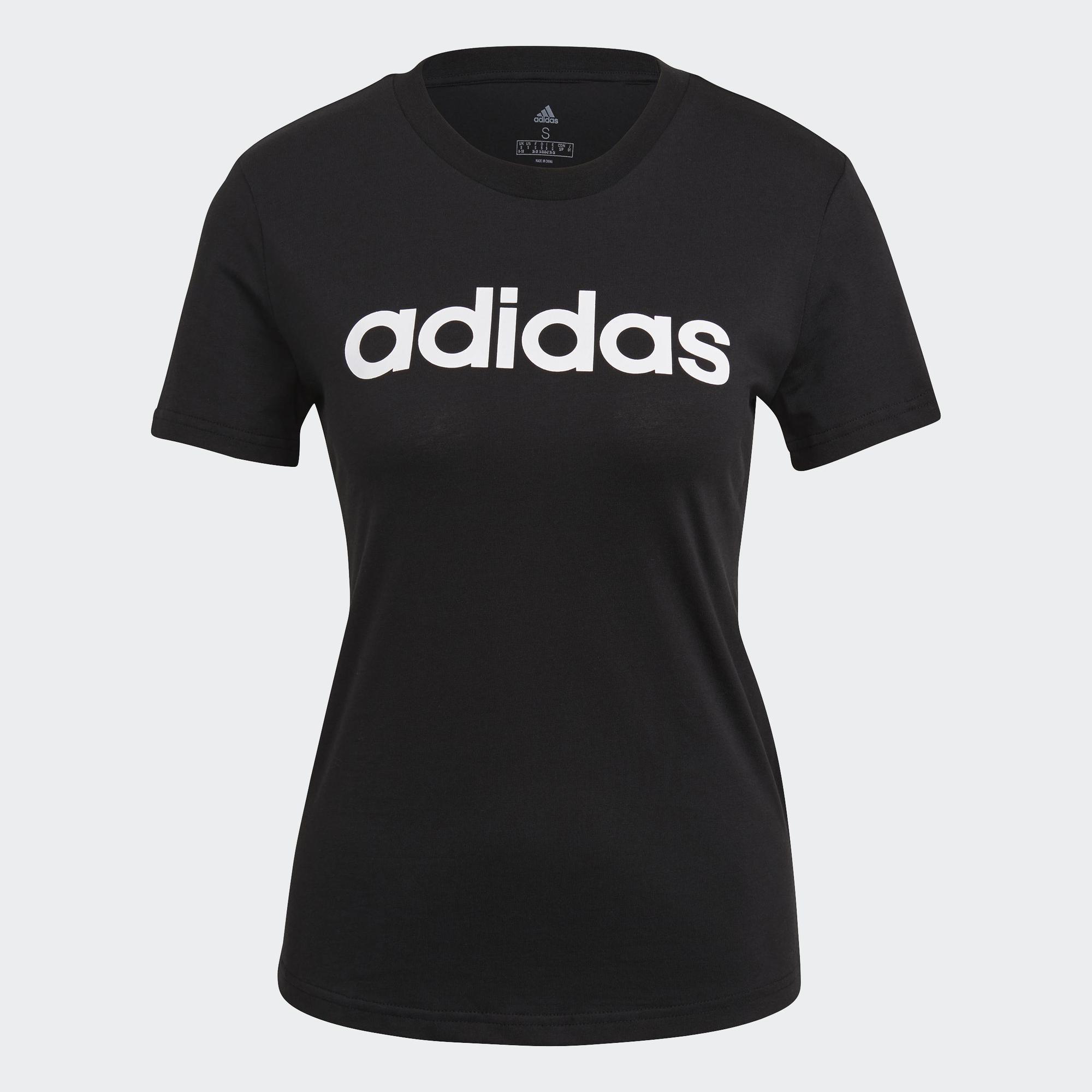 adidas Phong cách sống Áo Thun Logo Slim Essentials LOUNGEWEAR Nữ Đen GL0769