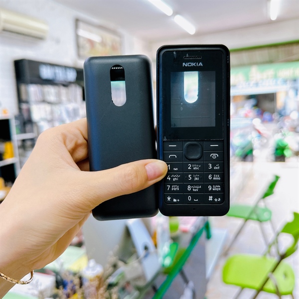 Bộ vỏ nokia 106 / 107 zin mấu máy chuẩn, hàng như hình.