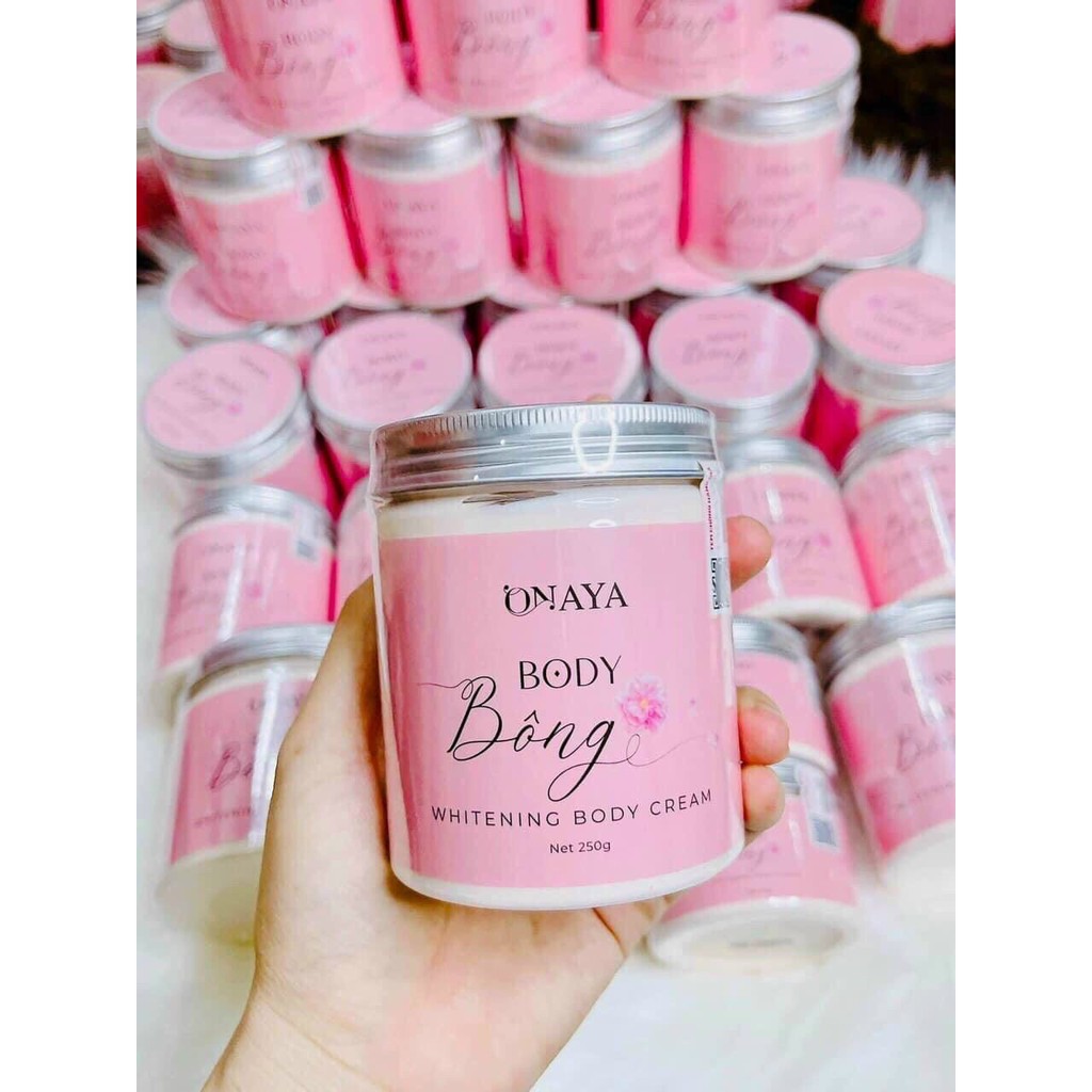 Kem body Bông dưỡng trắng da toàn thân 250g , lotion dưỡng trắng da trắng hồng, làm da mềm mịn