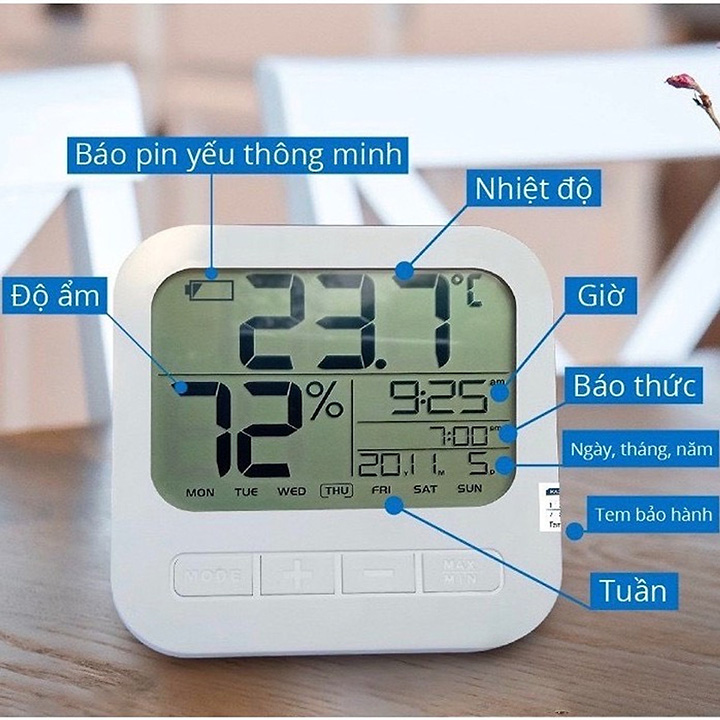 Nhiệt Ẩm Kế Điện Tử Trong Phòng Đa Năng