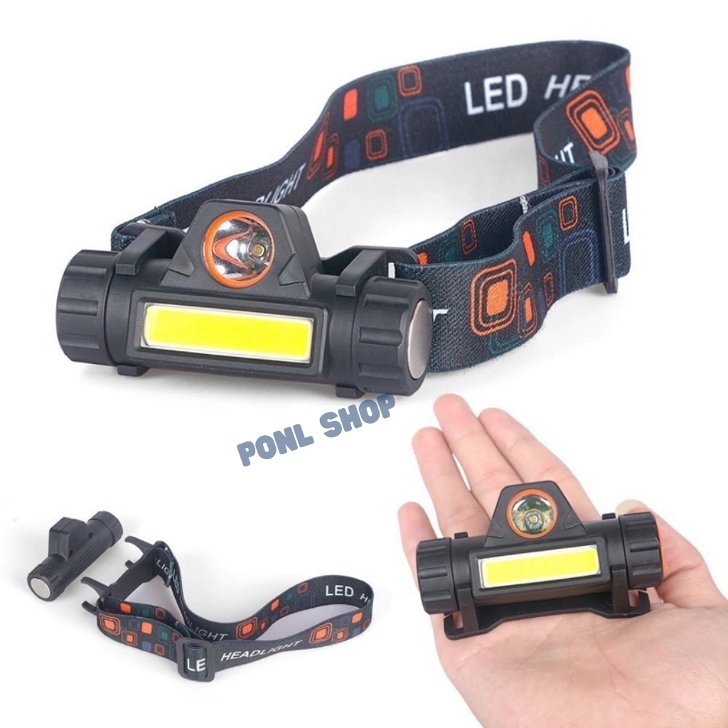 [HCM] Đèn pin đội đầu siêu sáng đèn câu cá 2 bóng cực sáng