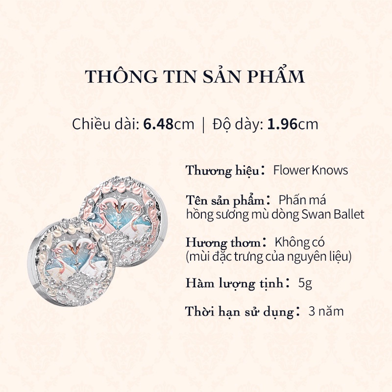 (Có sẵn) Phấn Má Hồng Thiên Nga Flower Knows 5g