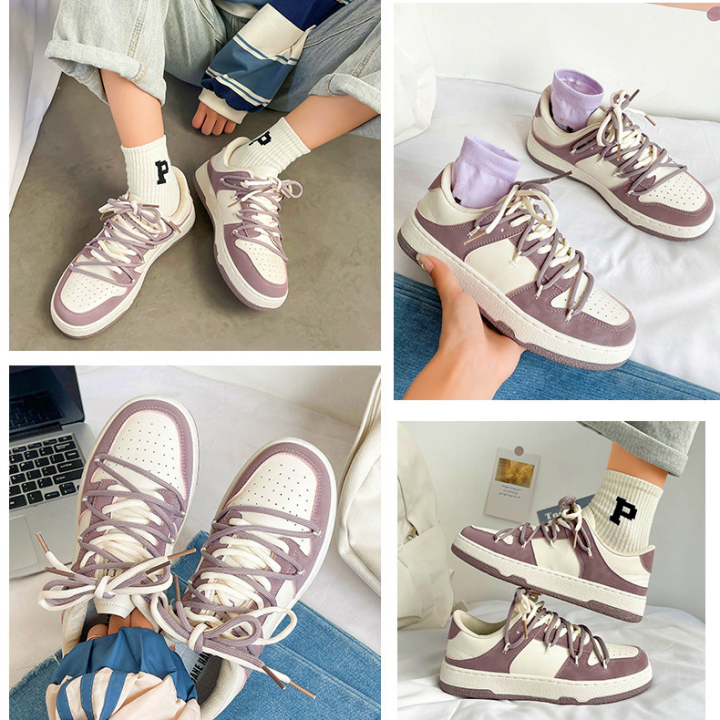 Giày nữ ,Giày Thể Thao Nữ Màu Basic Chất Liệu Da Mềm LADYKID 68790