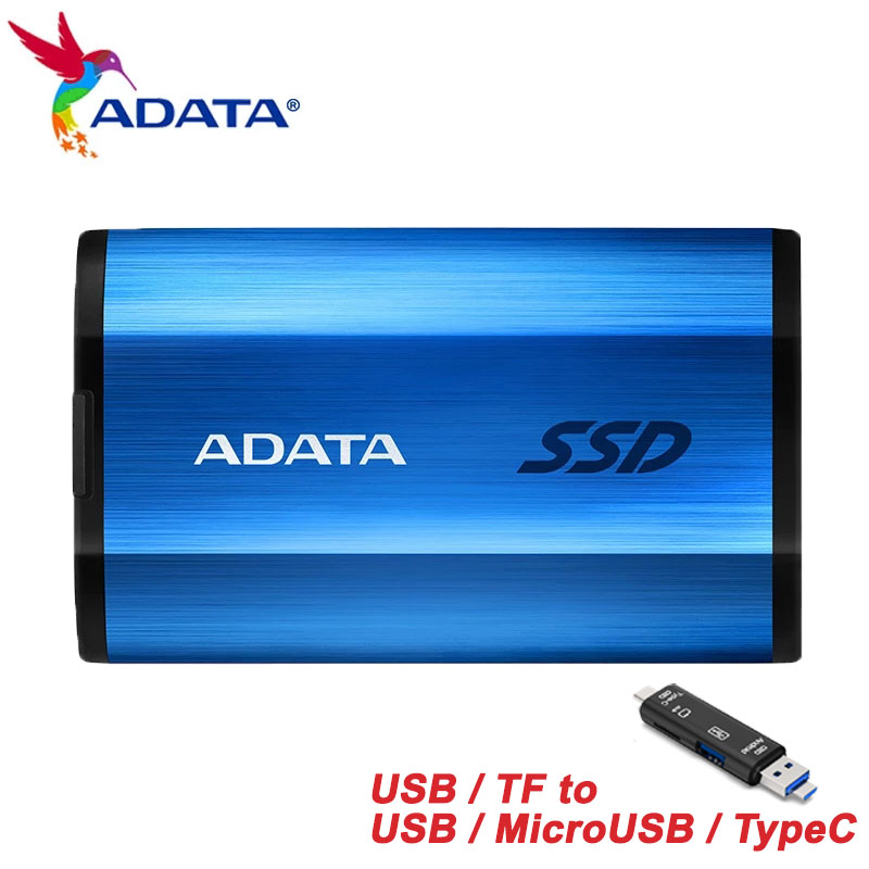 ADATA USB 3.2 Type-C 512GB 1TB High Speed Mobile Solid State Drive Series Hard Disk Pen HD Externo Portable Disco SSD. 