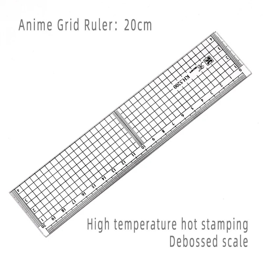 School Supplies 20 30 50cm Transparent Ruler Board Stationery Writing ...
