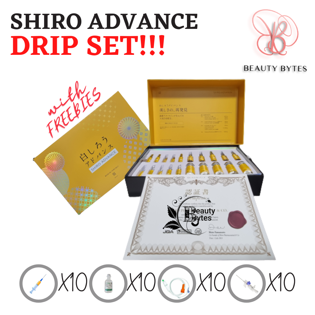 DRIP: SHIRO Glutathione W/ complete DRIP by beauty bytes (New Packaging)
