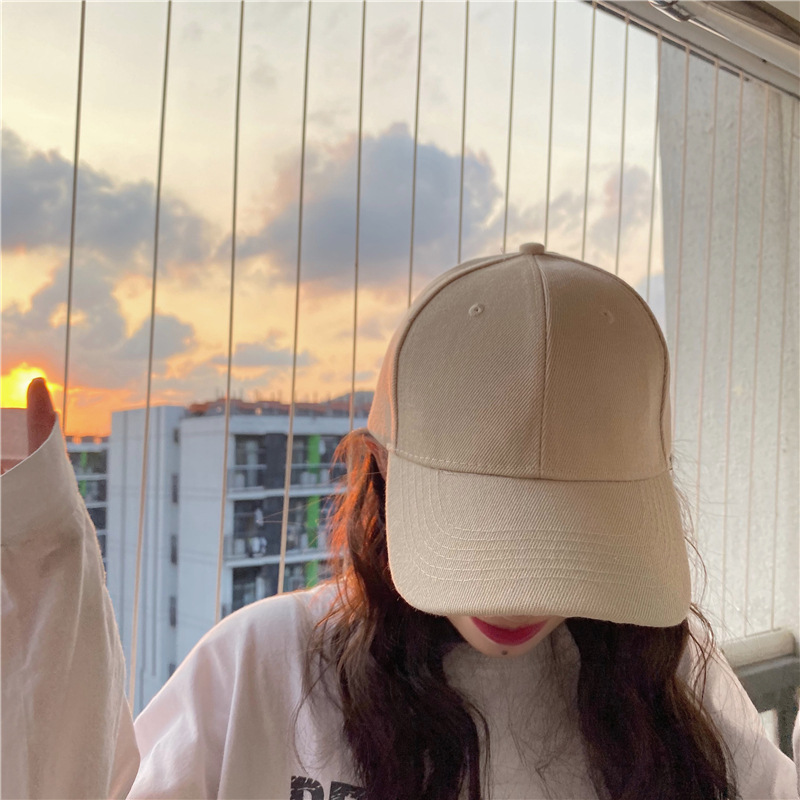 Korean style solid color colorful baseball cap/peaked cap