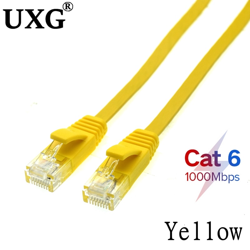 0.2M 0.5M 1M 3M 5M-30M CAT6 Flat Ethernet Cable RJ45 Patch LAN CAT 6 Network 32AWG Cable For Computer Router Laptop Machine Room