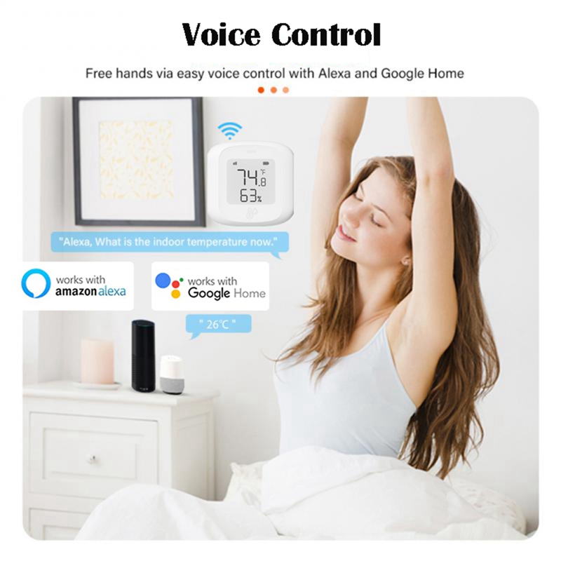 Tuya Smart WiFi Temperature Humidity Sensor Indoor Hygrometer with LCD Display