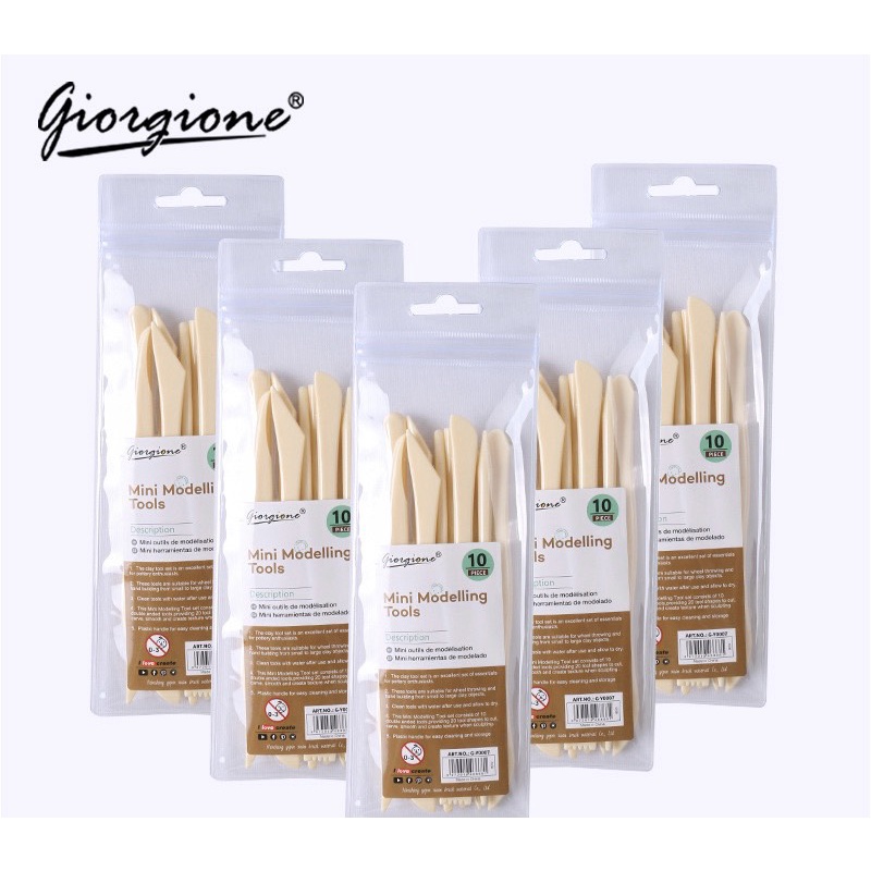 Bộ Dụng Cụ Làm Đất Sét Đất Nặn Giorgione (10 món)