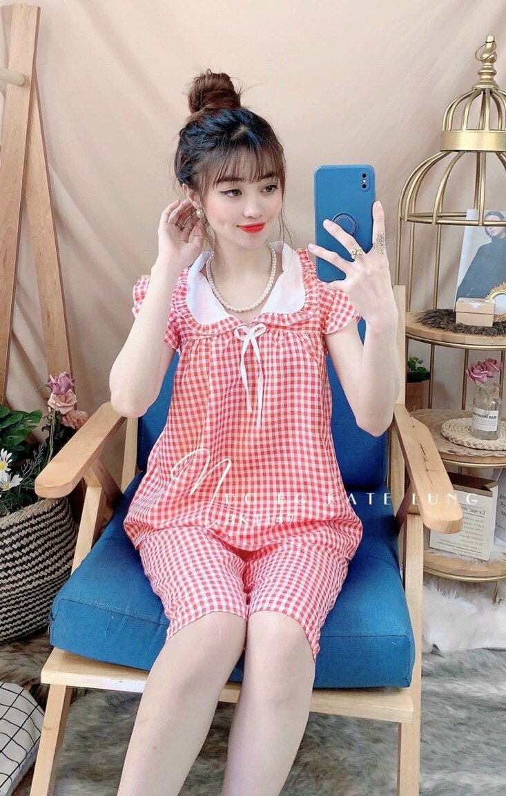 SET BỘ LỤA MẶC NHÀ TAY CÁNH TIÊN DỄ THƯƠNG (ẢNH THẬT) SIZE 40-55KG