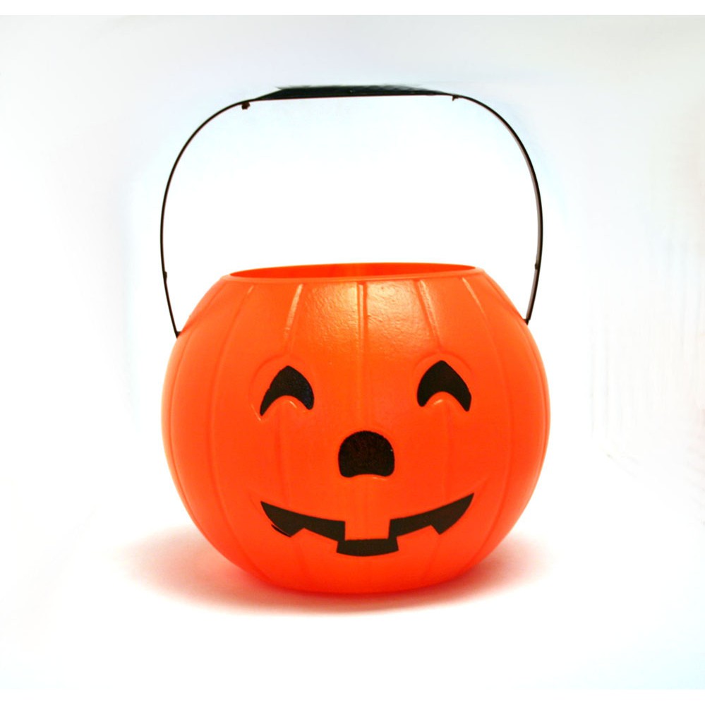 Đèn lồng bí ngô xin kẹo Halloween có đèn LED , giỏ bí ngô đèn