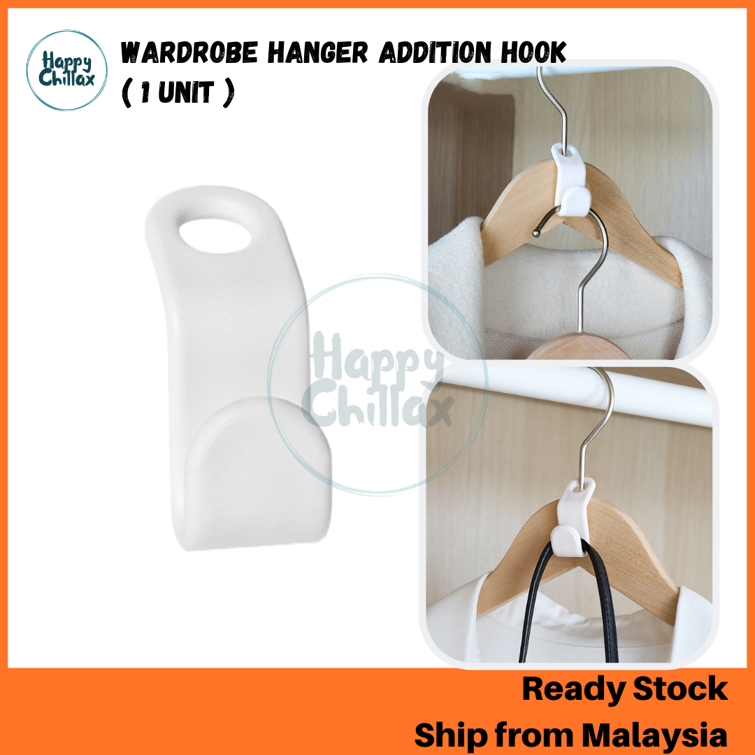 Wardrobe Space Saving Hanger Hook Stack Hanging Penyangkut Penjimatan ...