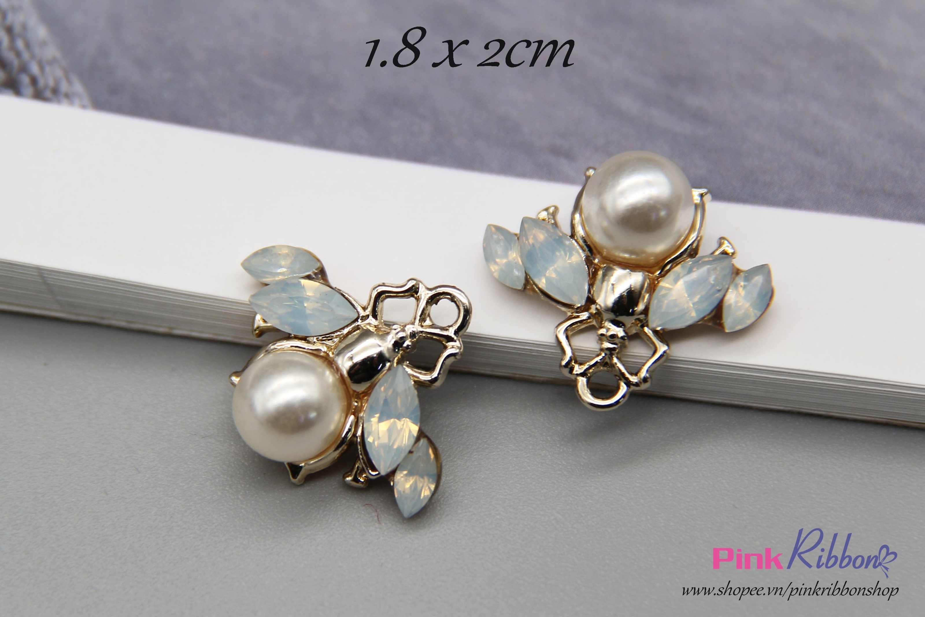 Charm bọ rùa đá ghi/xanh