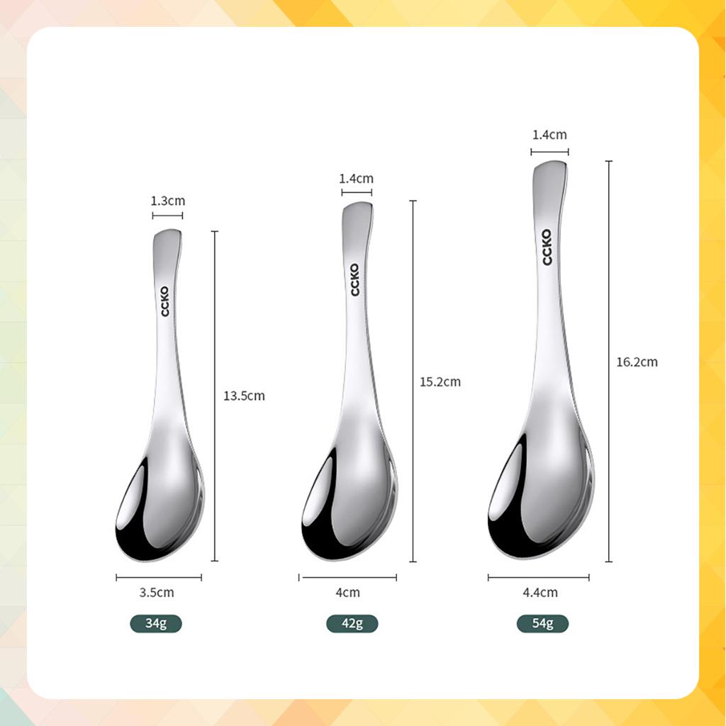 Muỗng Inox 304 Lòng Sâu Dày Dặn CCKO, Thìa Ăn Cơm, Súp, Phở Siêu Bền, Đúc Nguyên Khối Không Cong Vênh, Cầm Chắc Tay, Sang Trọng