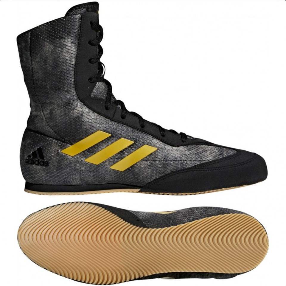 Adidas Black Gold Box Hog Plus Black Gold Boxing Shoes | Lazada Singapore