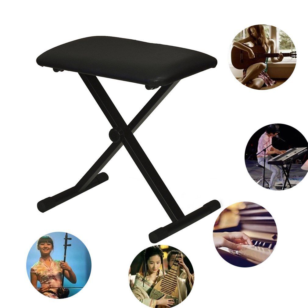Keyboard Seats Computer Adjustable Piano Keyboard Chic Bench Leather Padded Seat Computers ...