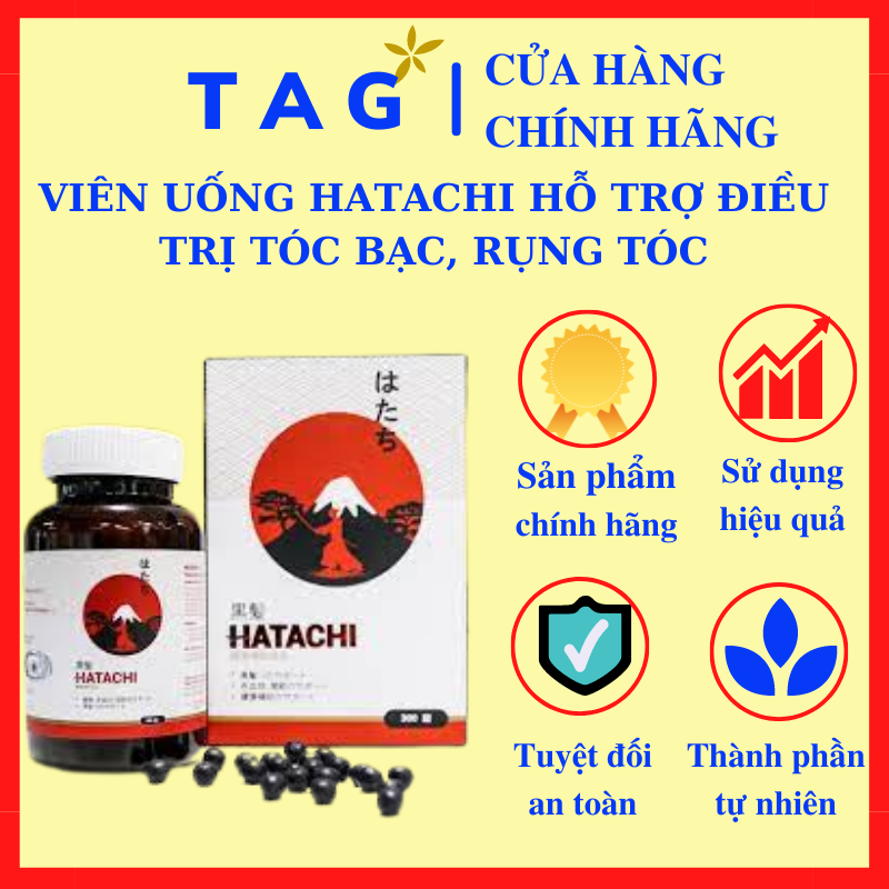 Viên Uống Hatachi Plus - Giúp Tóc Chắc Khỏe & Giảm Nguy Cơ Bạc Tóc Sớm thumbnail