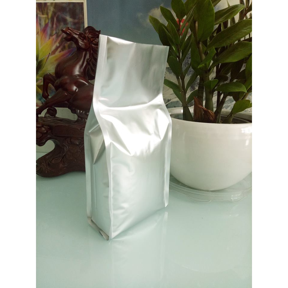 Túi 4 cạnh bạc, 2 biên bạc, đựng trà, cafe, bột...Link 1kg/size