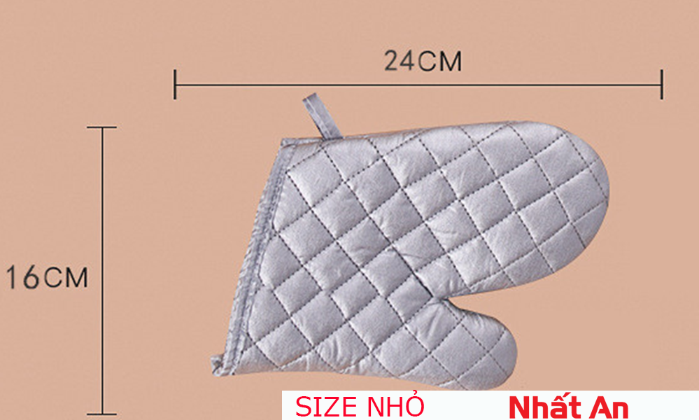 Găng tay vải lò nướng màu bạc (Bán theo cặp) - Có 3 size
