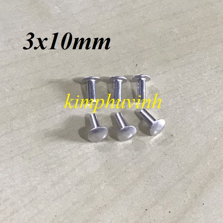 50 con - 3x10mm đinh tán nhôm - tán rive nhôm - rive nhôm