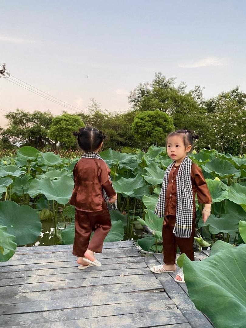 Bộ quần áo bà ba trẻ em bé trai bé gái ( ĐỦ SIZE- ảnh thật- chất lụa siêu mát nhiều màu sắc )