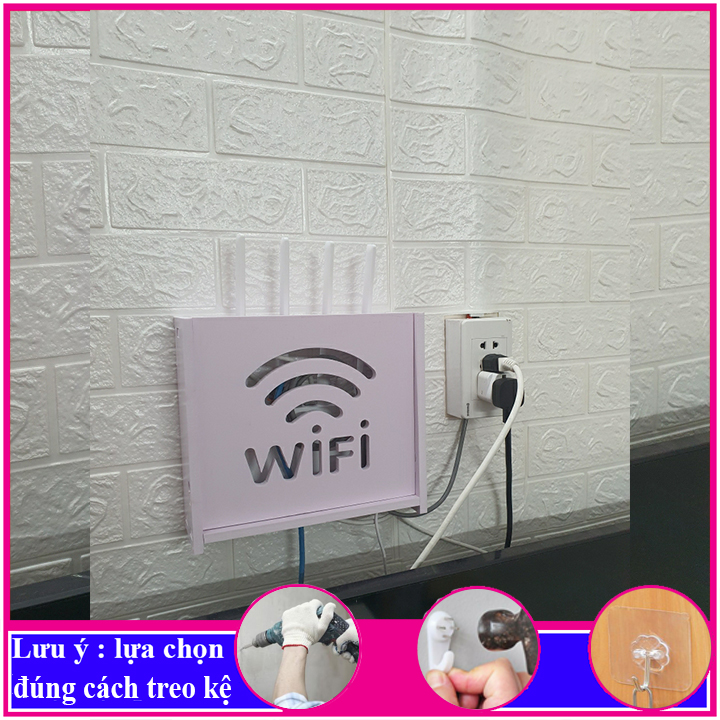 Kệ treo tường, kệ đặt modem wifi, đầu thu kỹ thuật số, remote, điện thoại - ảnh sản phẩm 5
