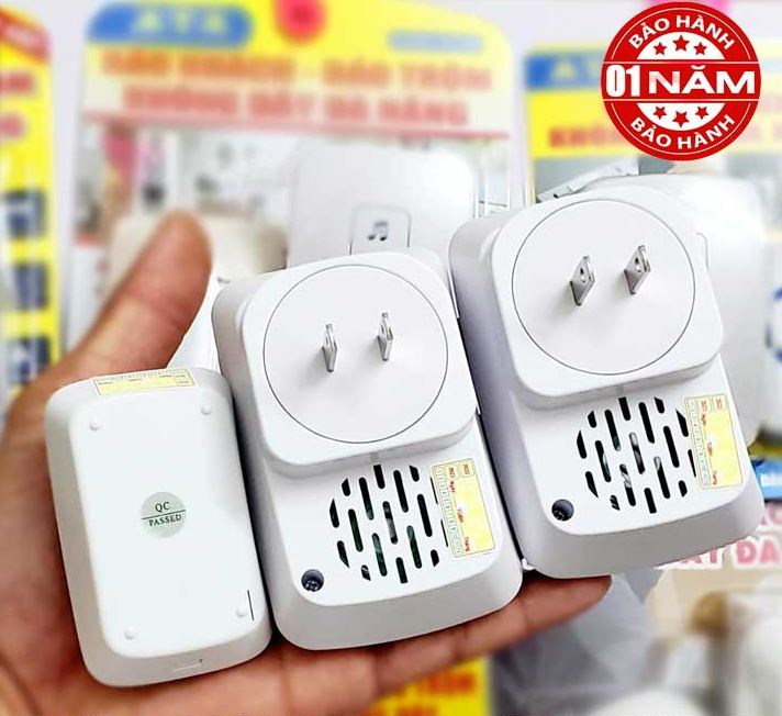 Chuông cửa đôi không dây cao cấp ATA AT- 916A (Bộ gồm 1 nút bấm + 2 chuông)
