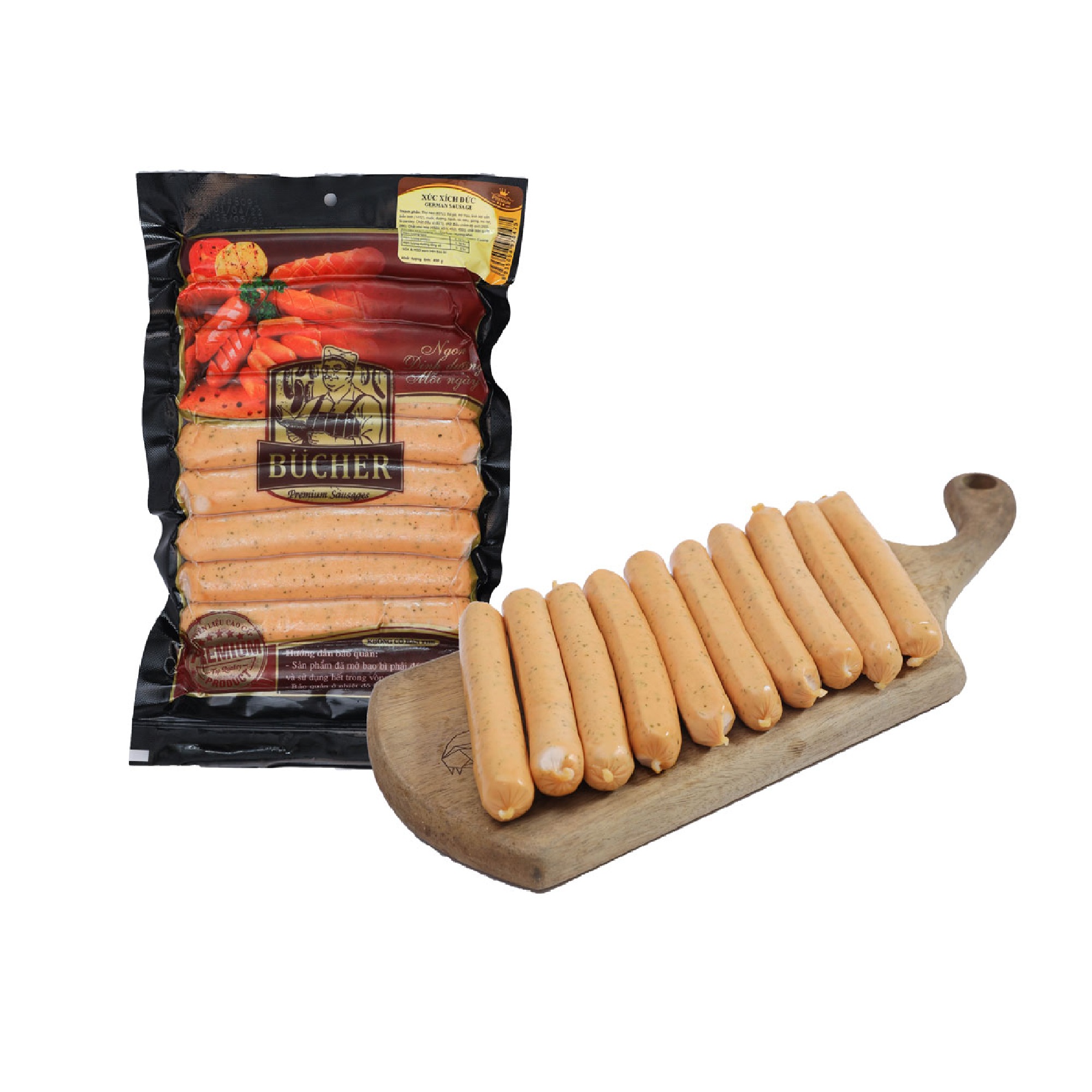 Xúc xích đức 450g - xúc xích tươi cp