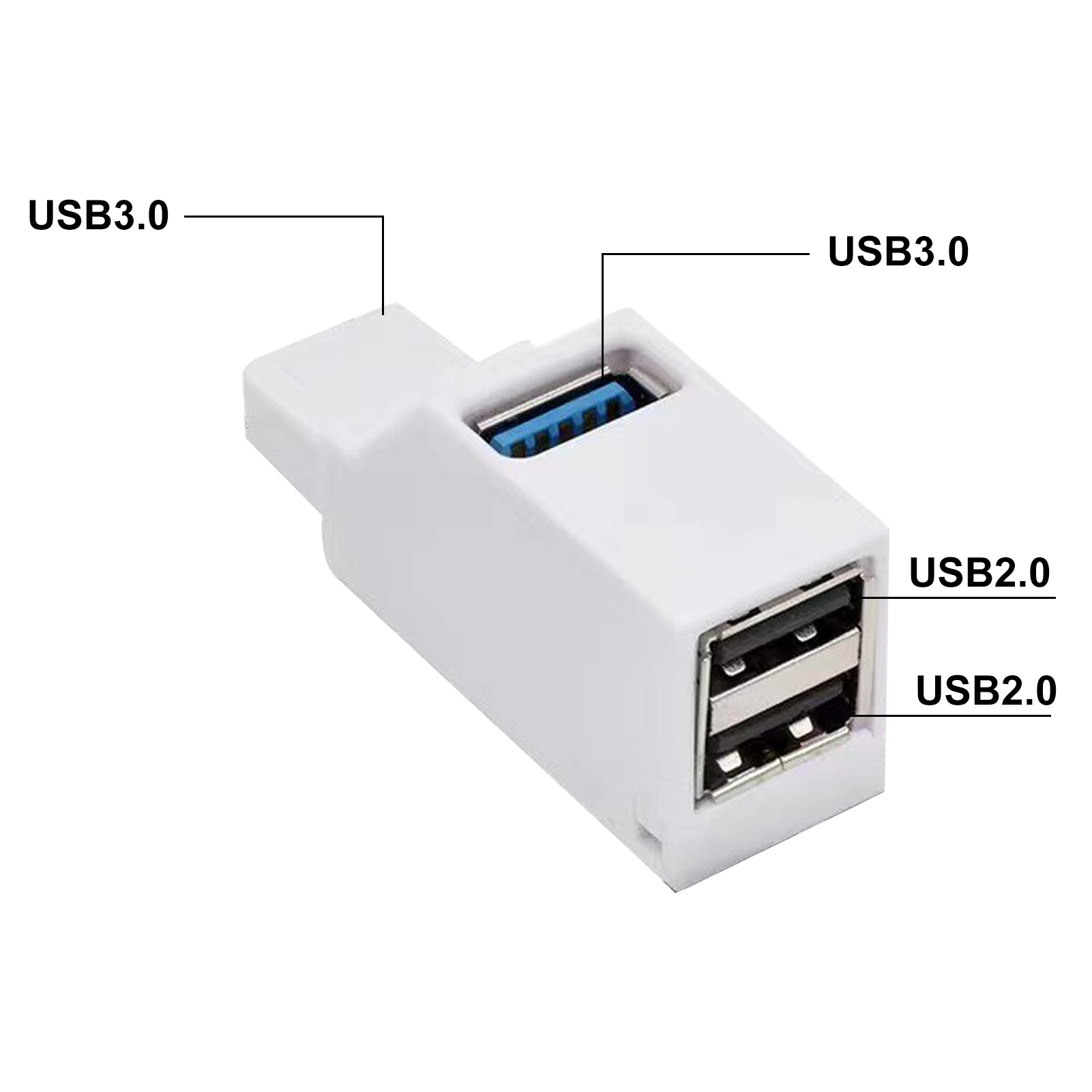 High Speed Usb 3.0 Hub Portable Usb 3.0 Hub High-speed Data Transfer Wireless Expander Plug Play Ideal Laptop Accessory