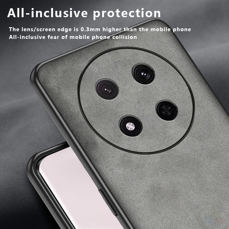 Tokifu%20For%20Honor%20X9C%20Lambskin%20Leather%20Pounch%20Silicone%20Shockproof%20Case%20Slim%20Back%20Cover%20-%20Image%204