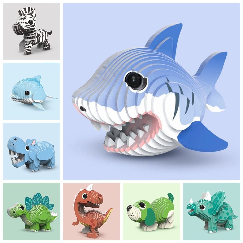 3D Paper Puzzle Dinosaur 3D Paper Puzzle Animal Model Toy Giraffe ...