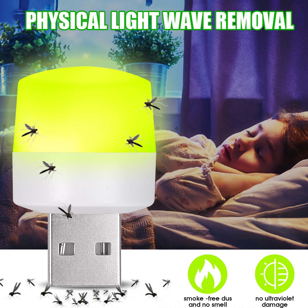 3/1pcs Mini diệt muỗi đèn ban đêm LED cầm tay không bức xạ diệt côn trùng ánh sáng Phích cắm USB Đèn diệt muỗi điện