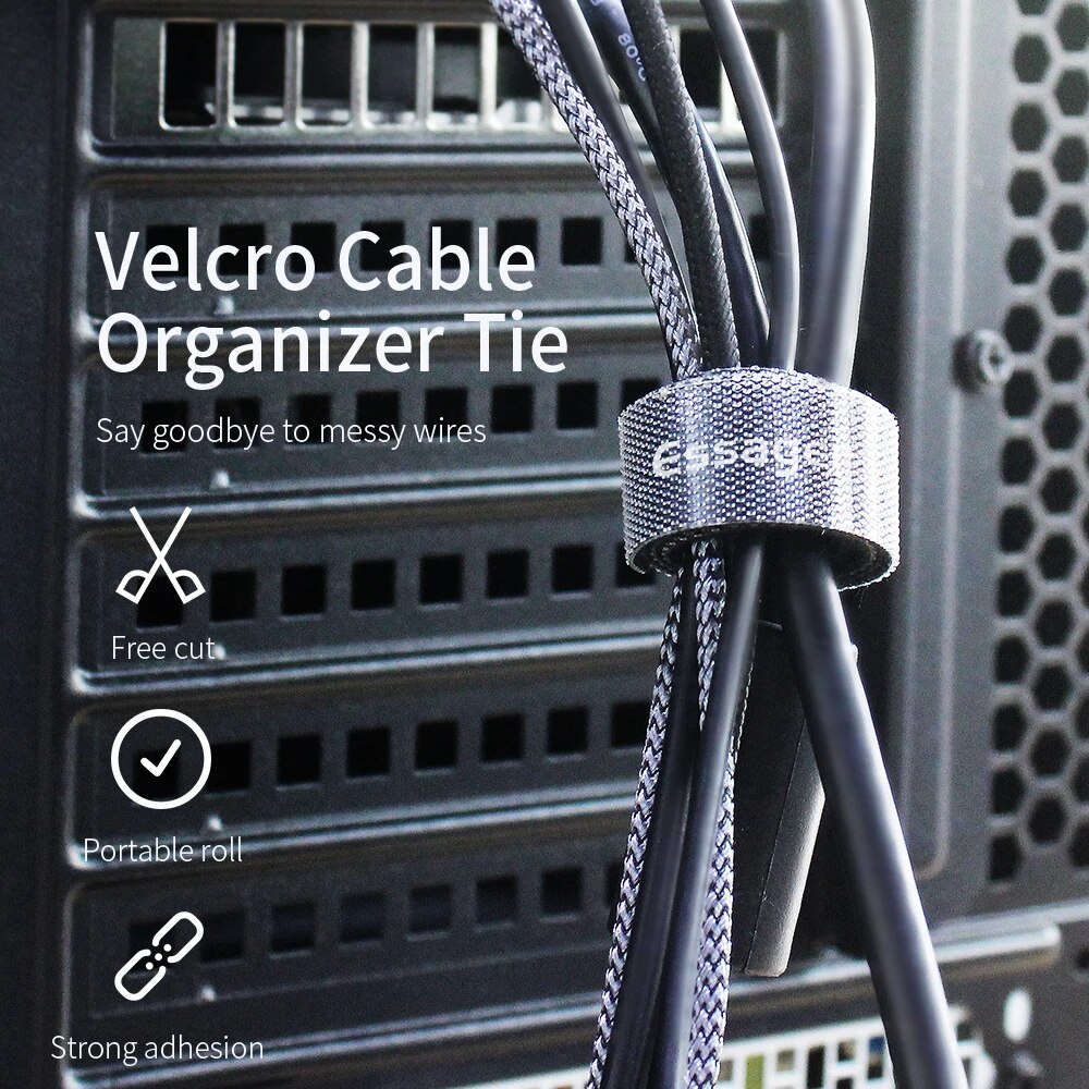 Essager Bộ Kẹp giữ dây cáp Máy cuộn Dây cáp USB quản lý sạc bảo vệ cho điện thoại chuột cáp tai nghe chủ dây bảo vệ