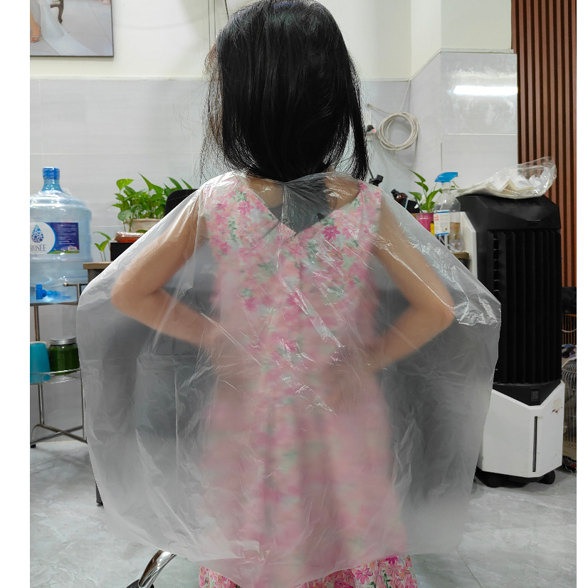 Áo choàng nilong nhuộm tóc (dùng 1 lần) AZ008  (1 áo)