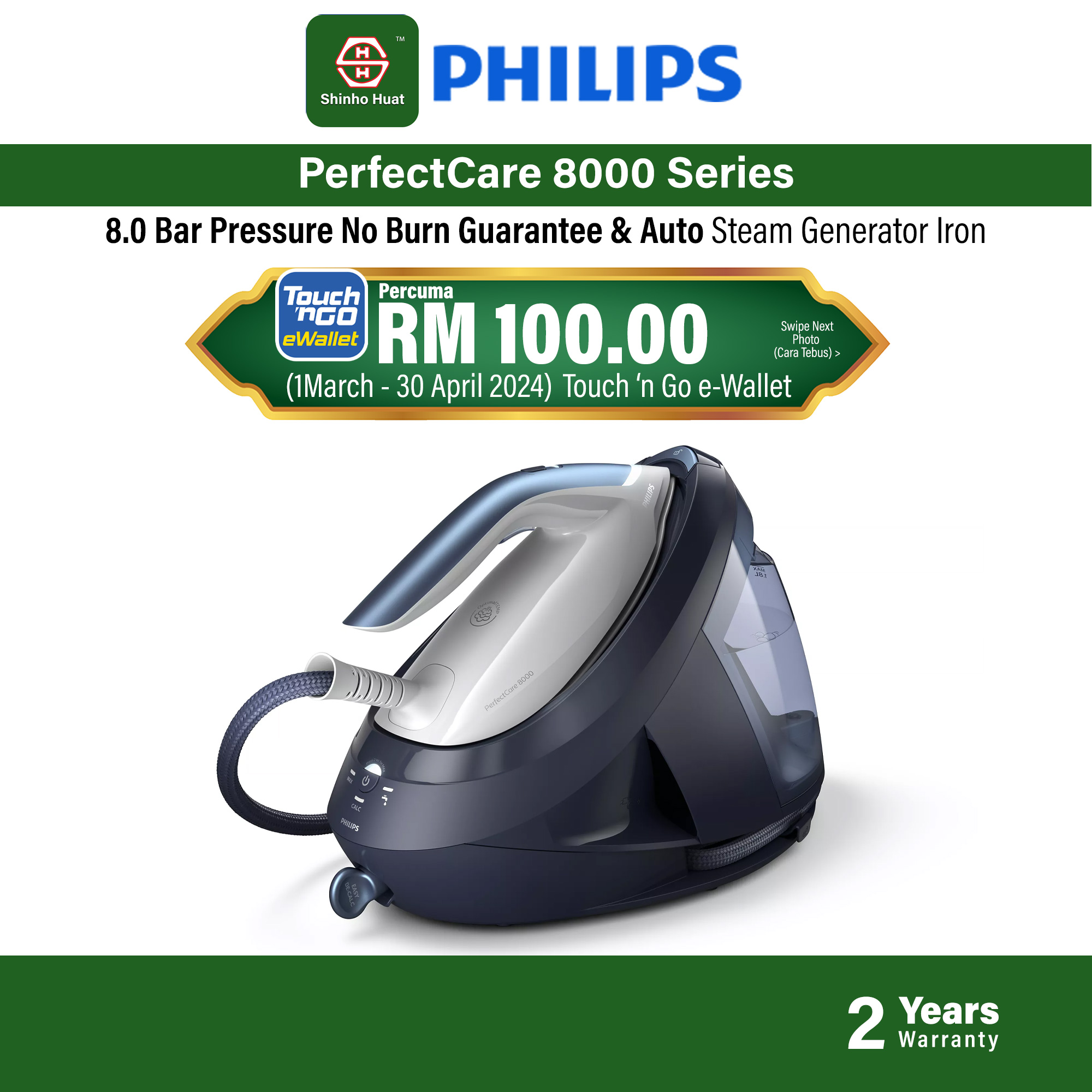 Philips PerfectCare 8000 Series Auto Steam Generator Iron PSG8030/20 ...